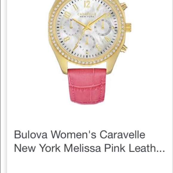 Pink leather stone watch - Picture 2 of 2